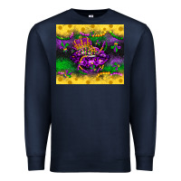 Navy mardi gras lips Premium Sweatshirt - LillyAllenDesigns