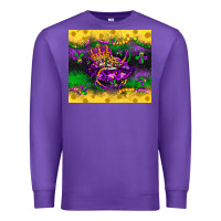 Purple mardi gras lips Premium Sweatshirt - LillyAllenDesigns