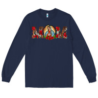 Navy mom lady of guadalupe Long Sleeve Tee - BarkalooDesign