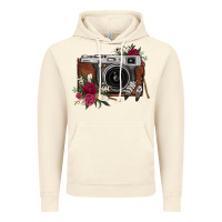 Vintage Artic floral feather vintage camera Vintage Hoodie - FaDigitalArtStudio