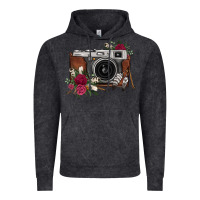 Floral Feather Vintage Camera Vintage Hoodie | Teevron