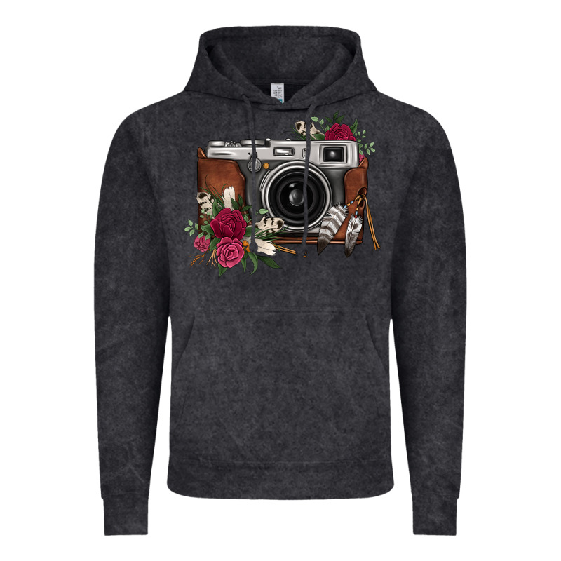 Floral Feather Vintage Camera Vintage Hoodie by FaDigitalArtStudio | Teevron