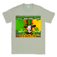 Matcha saint patricks cow and hat with sunflower and shamrock Classic Tee - Artiststas