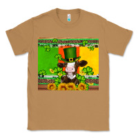 Toasted Coconut saint patricks cow and hat with sunflower and shamrock Classic Tee - Artiststas