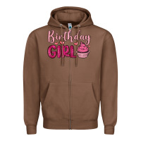 Chestnut birthday girl cupcake Zipper Hoodie - MaliasSmallBusiness