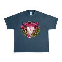 Midnight Navy bull skull cactus valentines Urban Heavy Tee - JahusDesignShop