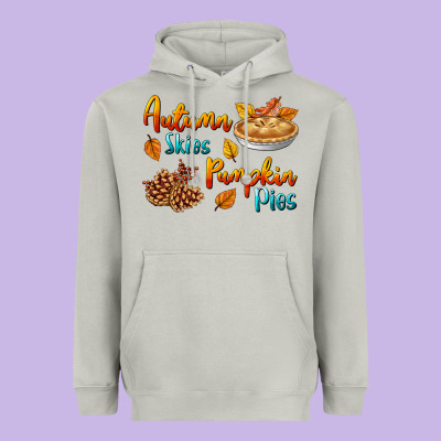 Autumn Skies Pumpkin Pies Heavyweight Hoodie Designed By Bundleandbundleshop