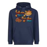 Navy Autumn Skies Pumpkin Pies Heavyweight Hoodie - BundleAndBundleShop