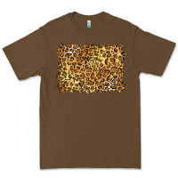 Cacao handdrawn leopard pattern yellow Premium Tee - BarkalooDesign