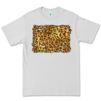 Dove Grey handdrawn leopard pattern yellow Premium Tee - BarkalooDesign