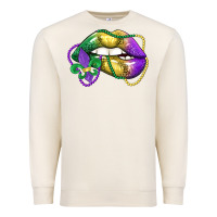 Sandshell mardi gras lips Premium Sweatshirt - LillyAllenDesigns