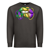 Smoke mardi gras lips Premium Sweatshirt - LillyAllenDesigns