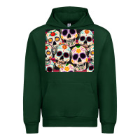Forest Green cinco de mayo skull Urban Hoodie - CowGirlArtShop