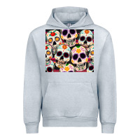 Heather Grey cinco de mayo skull Urban Hoodie - CowGirlArtShop