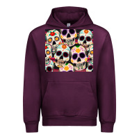 Mauve Wine cinco de mayo skull Urban Hoodie - CowGirlArtShop