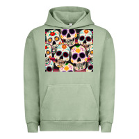 Pigment Oil Green cinco de mayo skull Urban Hoodie - CowGirlArtShop