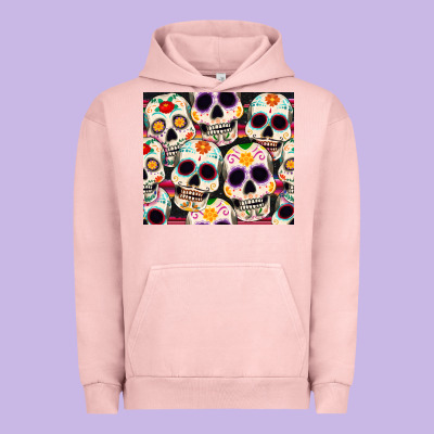 Cinco De Mayo Skull Urban Hoodie Designed By Cowgirlartshop