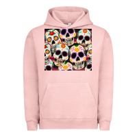 Pigment Salmon cinco de mayo skull Urban Hoodie - CowGirlArtShop