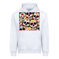 White cinco de mayo skull Urban Hoodie - CowGirlArtShop
