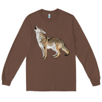 Chestnut Howling Coyote Long Sleeve Tee - LillyAllenDesigns