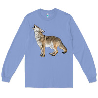 Colony Blue Howling Coyote Long Sleeve Tee - LillyAllenDesigns