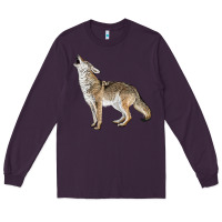 Plum Howling Coyote Long Sleeve Tee - LillyAllenDesigns