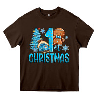 Chocolate Brown 1st christmas gingerbread boy Heavy Core Tee - Zillion Design Studio