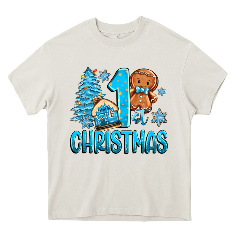 1st Christmas Gingerbread Boy Heavy Core Tee by Zillion Design Studio | Teevron