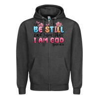Charcoal Heather be still and know that i am god psalm 46 10 Zipper Hoodie - MaliasSmallBusiness