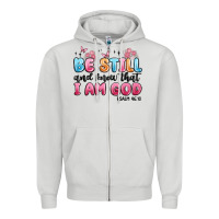 Dove Grey be still and know that i am god psalm 46 10 Zipper Hoodie - MaliasSmallBusiness