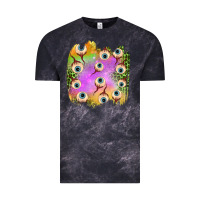 Cloud Black eyes leopard halloween patch Vintage Tee - BundleAndBundleShop