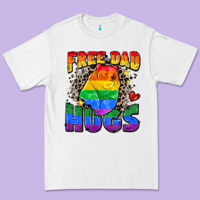 Free Dad Hugs Premium Tee Designed By Zillion Design Studio