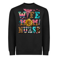 Black wife mom nurse Heavyweight Sweatshirt - AdoDesignShop
