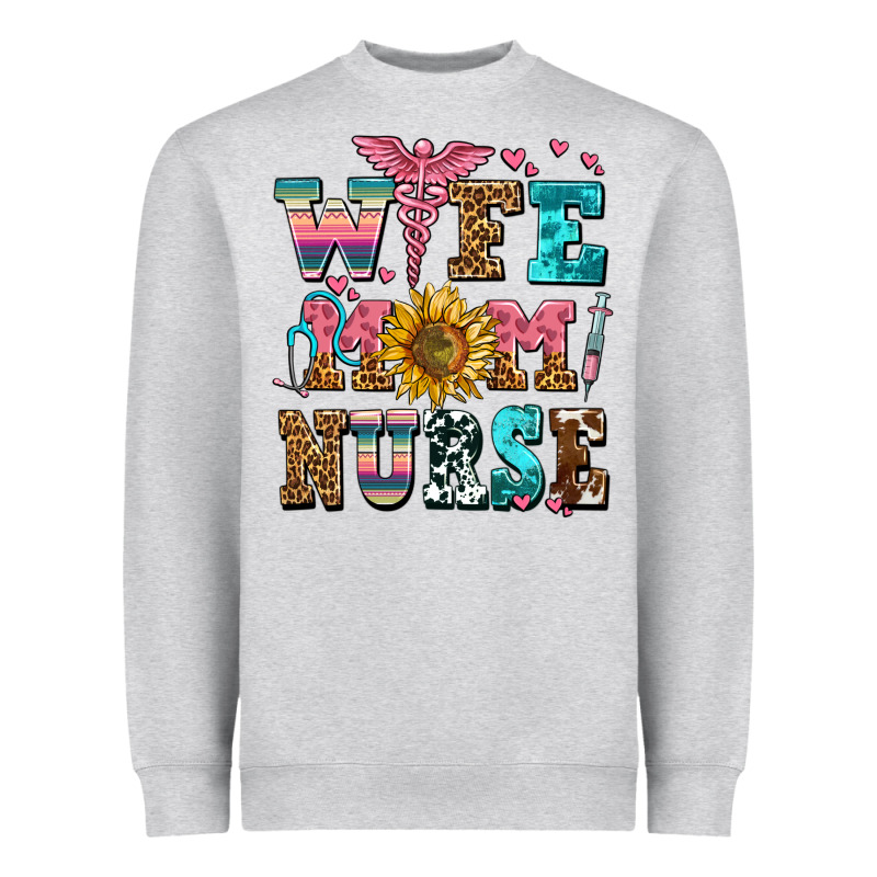 Wife Mom Nurse Heavyweight Sweatshirt by AdoDesignShop | Teevron