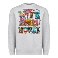 Heather Grey wife mom nurse Heavyweight Sweatshirt - AdoDesignShop