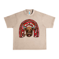 French Oak valentines highland cow rainbow Urban Heavy Tee - JahusDesignShop