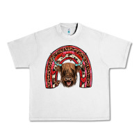 Valentines Highland Cow Rainbow Urban Heavy Tee | Teevron