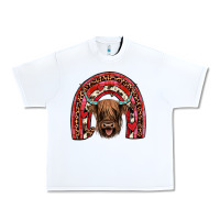 White valentines highland cow rainbow Urban Heavy Tee - JahusDesignShop