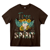 Chocolate Brown western boho free spirit Heavy Core Tee - texasbilliewilder