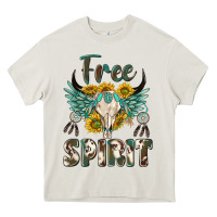 Cream western boho free spirit Heavy Core Tee - texasbilliewilder