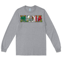 Heather Grey mexican flag mama Long Sleeve Tee - Jasminsmagicworld