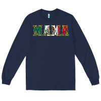Navy mexican flag mama Long Sleeve Tee - Jasminsmagicworld