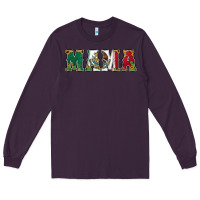 Plum mexican flag mama Long Sleeve Tee - Jasminsmagicworld