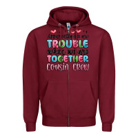 Burgundy apparently we are trouble when we are together cou Zipper Hoodie - MaliasSmallBusiness