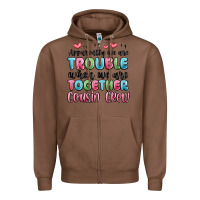 Chestnut apparently we are trouble when we are together cou Zipper Hoodie - MaliasSmallBusiness