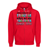 Red apparently we are trouble when we are together cou Zipper Hoodie - MaliasSmallBusiness