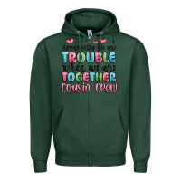 Sports Green apparently we are trouble when we are together cou Zipper Hoodie - MaliasSmallBusiness