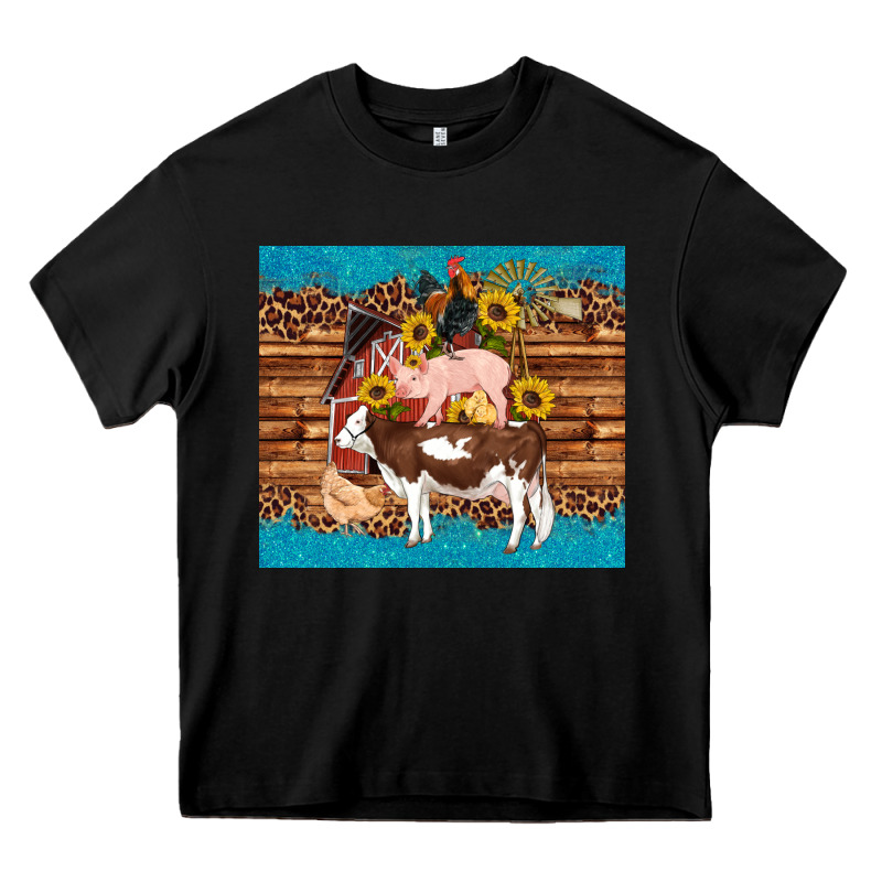 Western Farm Cow Pig Rooster Chick Farm Chicken Barn Heavy Core Tee by Artiststas | Teevron