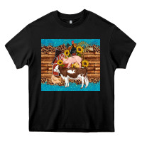 Black western farm cow pig rooster chick farm chicken barn Heavy Core Tee - Artiststas