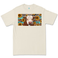 Bone Heifer With Sunflower And Serape Premium Tee - RanaPortraitStore